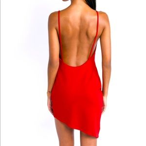 Tobi Mini Red Backless Dress